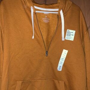 Sonoma Burnt Orange Quarter-Zip Hoodie